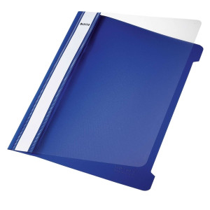 Leitz 4197 Hefter Standard, A5, langes Beschriftungsfeld, PVC, blau