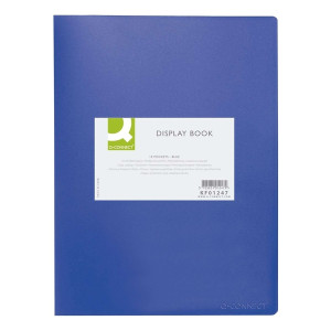 Q-Connect Sichtbuch - 10 Hüllen, Einband PP, 450 mym, blau