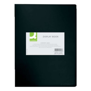 Q-Connect Sichtbuch - 40 Hüllen, Einband PP, 450 mym, schwarz