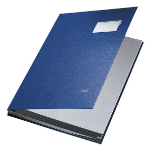 Leitz 5701 Unterschriftsmappe, 10 Fächer, Überzug PP, blau