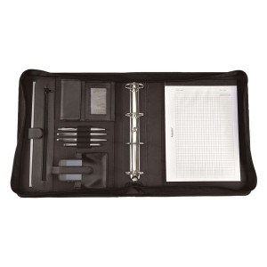 Alassio® Tagungsmappe AREZZO - A4, Echtleder, schwarz