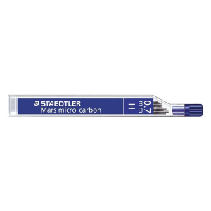 Staedtler® Feinmine Mars® micro carbon 250 - 0,7 mm, H, schwarz, 12 Minen