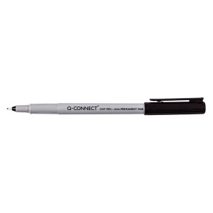 Q-Connect Faserschreiber, non-permanent, ca. 0,5 mm (F), schwarz