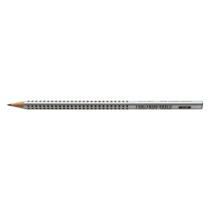Faber-Castell Bleistift GRIP 2001, B, Schaftfarbe: silbergrau
