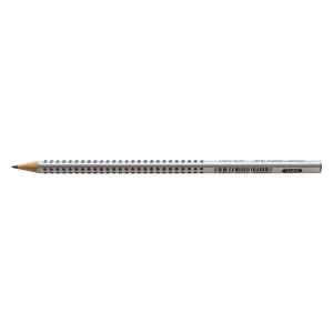 Faber-Castell Bleistift GRIP 2001, 2H, Schaftfarbe: silbergrau