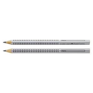 FABER-CASTELL Bleistiftt Jumbo GRIP - B, silber