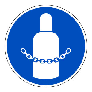 Gebotszeichen "Gasflasche sichern" DIN EN ISO 7010, M046