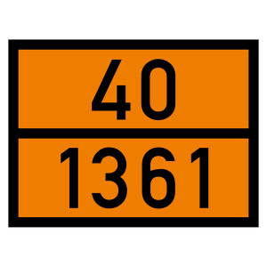 Warntafel 40 1361, orange, 400 x 300 mm
