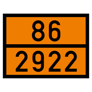 Warntafel 86 2922, orange, 400 x 300 mm
