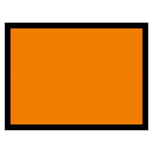 Warntafel blanko ohne Trennlinie, orange, 400 x 300 mm