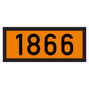 Warntafel 1866, orange, Folie, 300 x 120 mm, Einzeletikett