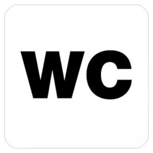 WC Schild - Folie 160 x 160 mm