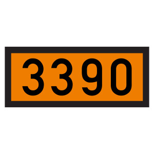Warntafel 3390, orange, Folie, 300 x 120 mm, Einzeletikett