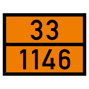 Warntafel 33 1146, orange, 400 x 300 mm