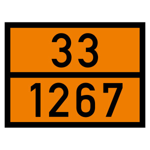 Warntafel 33 1267, orange, 400 x 300 mm