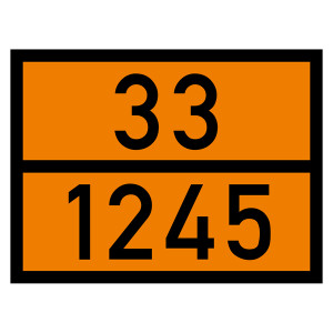 Warntafel 33 1245, orange, 400 x 300 mm
