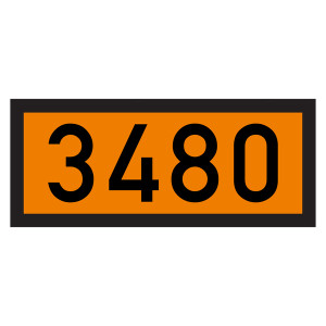 Warntafel 3480, orange, Folie, 300 x 120 mm, Einzeletikett