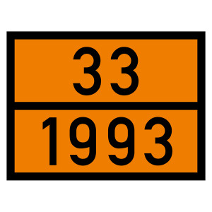 Warntafel 33 1993, orange, 400 x 300 mm