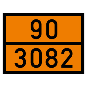Warntafel 90 3082, orange, 400 x 300 mm