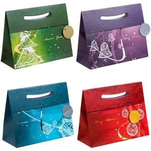 TSI 12er Pack Weihnachtstüte Geschenktüten Weihnachten Elegant