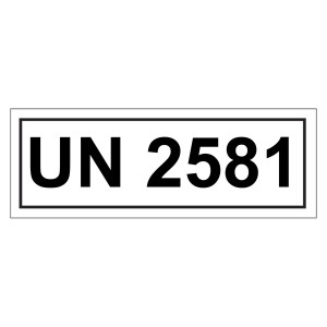 Gefahrzettel mit UN 2581