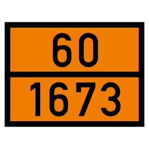 Warntafel 60 1673, orange, 400 x 300 mm