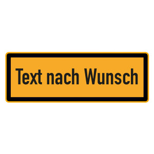 Warnschild "Text nach Wunsch" 210 x 74 mm