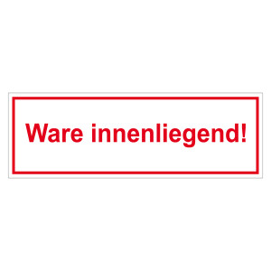 Paketaufkleber Ware innenliegend Weiß