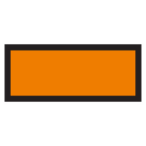 Warntafel blanko, orange, 300 x 120 mm