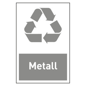 Recycling-Aufkleber "Metall" Folie, 100 x 150 mm