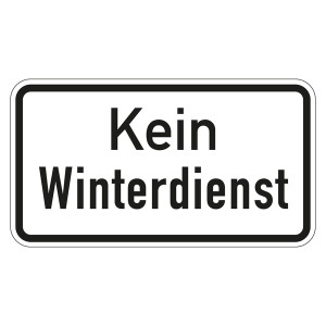Hinweisschild "Kein Winterdienst" 420 x 231 mm