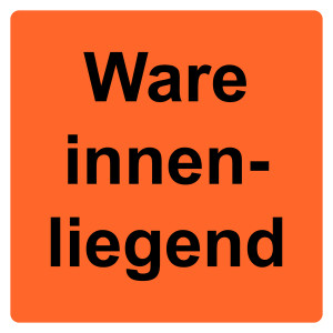 Paketaufkleber Ware innenliegend