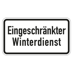 Hinweisschild "Eingeschränkter Winterdienst" 420 x 231 mm