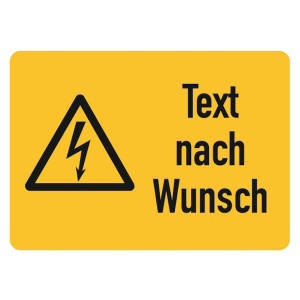Hinweisschild Kombischild "Text nach Wunsch"
