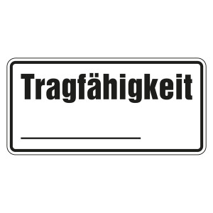 Regalbelastungsschild "Tragfähigkeit"
