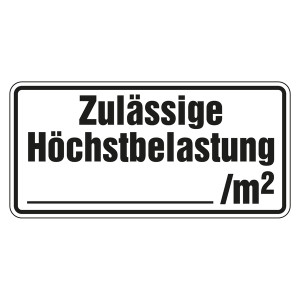 Regalbelastungsschild "Tragkraft"