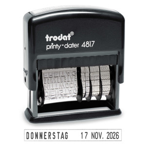 trodat® Printy 4817/B- Datumsstempel mit Wochentagen 45 x 3,8 mm