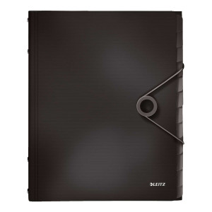 Leitz 4570 Ordnungsmappe Solid - 12 Fächer, PP, schwarz