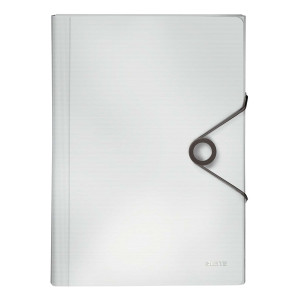 Leitz 4579 Fächermappe Solid - A4, 6 Fächer, PP, weiß