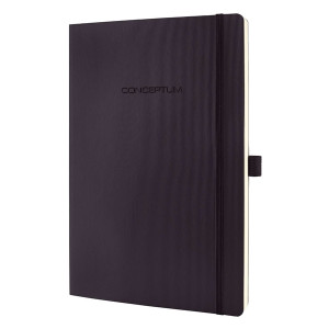 Sigel Modisch Notizbuch CONCEPTUM® - ca. A4, kariert, 194 Seiten, schwarz, Softcover