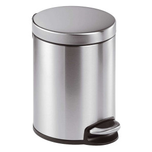 Durable Treteimer, Edelstahl, rund, 290 x 260 mm x Ø 205 mm, 5 l, metallic silber