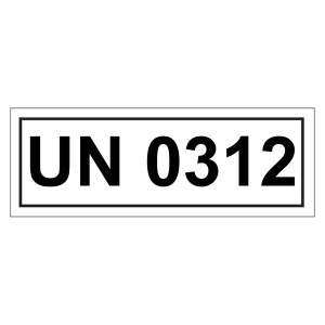 Gefahrzettel mit UN 0312