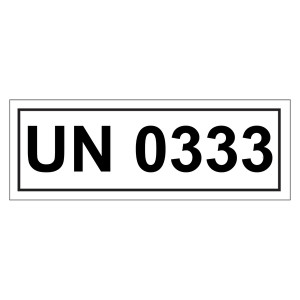 Gefahrzettel mit UN 0333