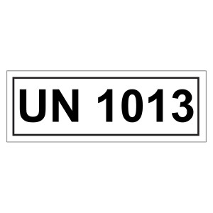 Gefahrzettel mit UN 1013