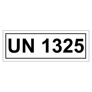 Gefahrzettel mit UN 1325
