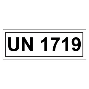 Gefahrzettel mit UN 1719