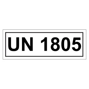 Gefahrzettel mit UN 1805