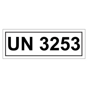 Gefahrzettel mit UN 3253