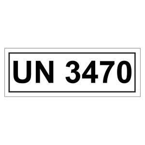 Gefahrzettel mit UN 3470