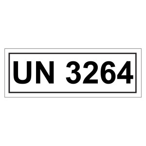 Gefahrzettel mit UN 3264